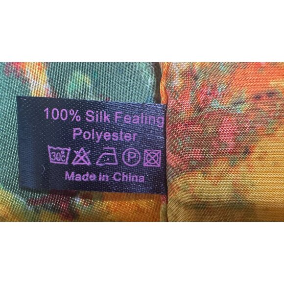 2/$30 NEW Abstract Landscape Scarf Vibrant Printed Silky Fashion Scarf Colors - Picture 8 of 10